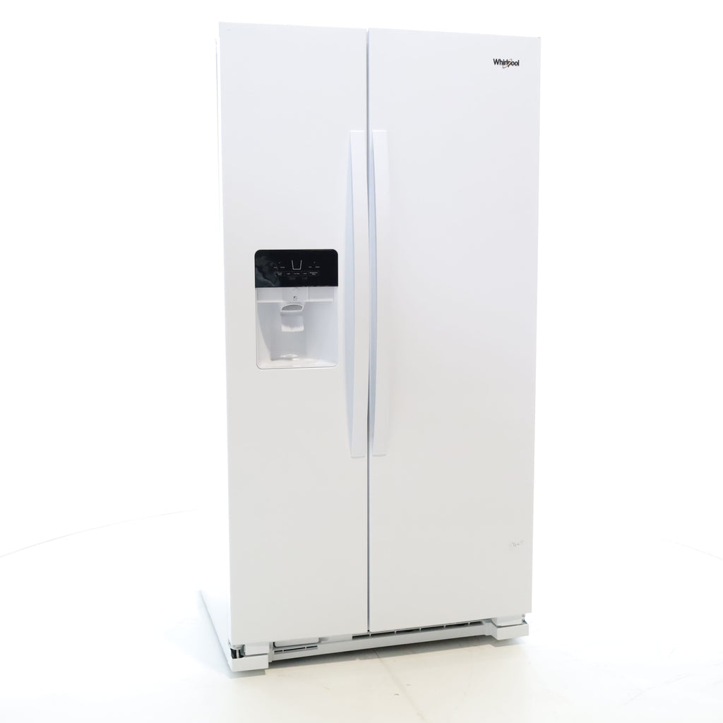 Pictures of White Whirlpool 24.5 cu. ft. Side by Side Refrigerator with In Door Ice and Water Dispenser - Scratch & Dent - Minor - Neu Appliance Outlet - Discount Appliance Outlet in Austin, Tx