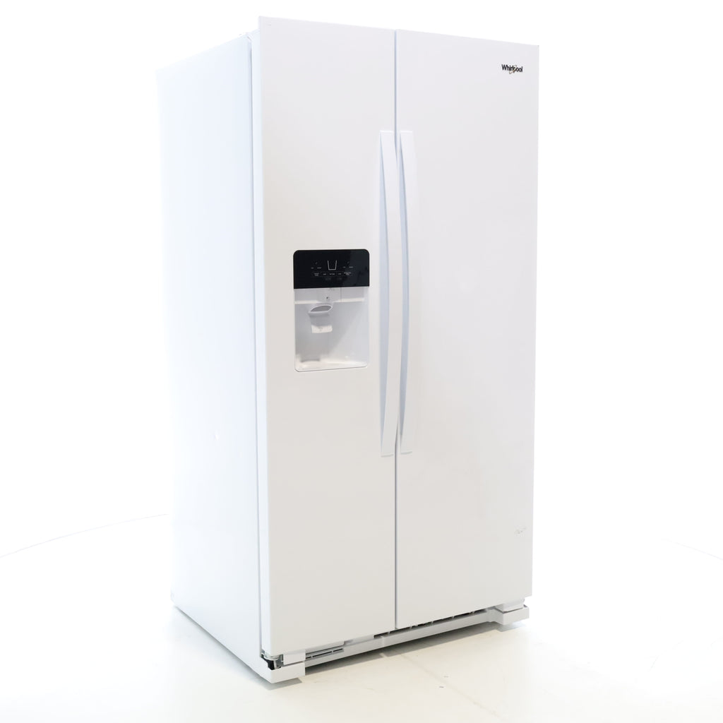 Pictures of White Whirlpool 24.5 cu. ft. Side by Side Refrigerator with In Door Ice and Water Dispenser - Scratch & Dent - Minor - Neu Appliance Outlet - Discount Appliance Outlet in Austin, Tx