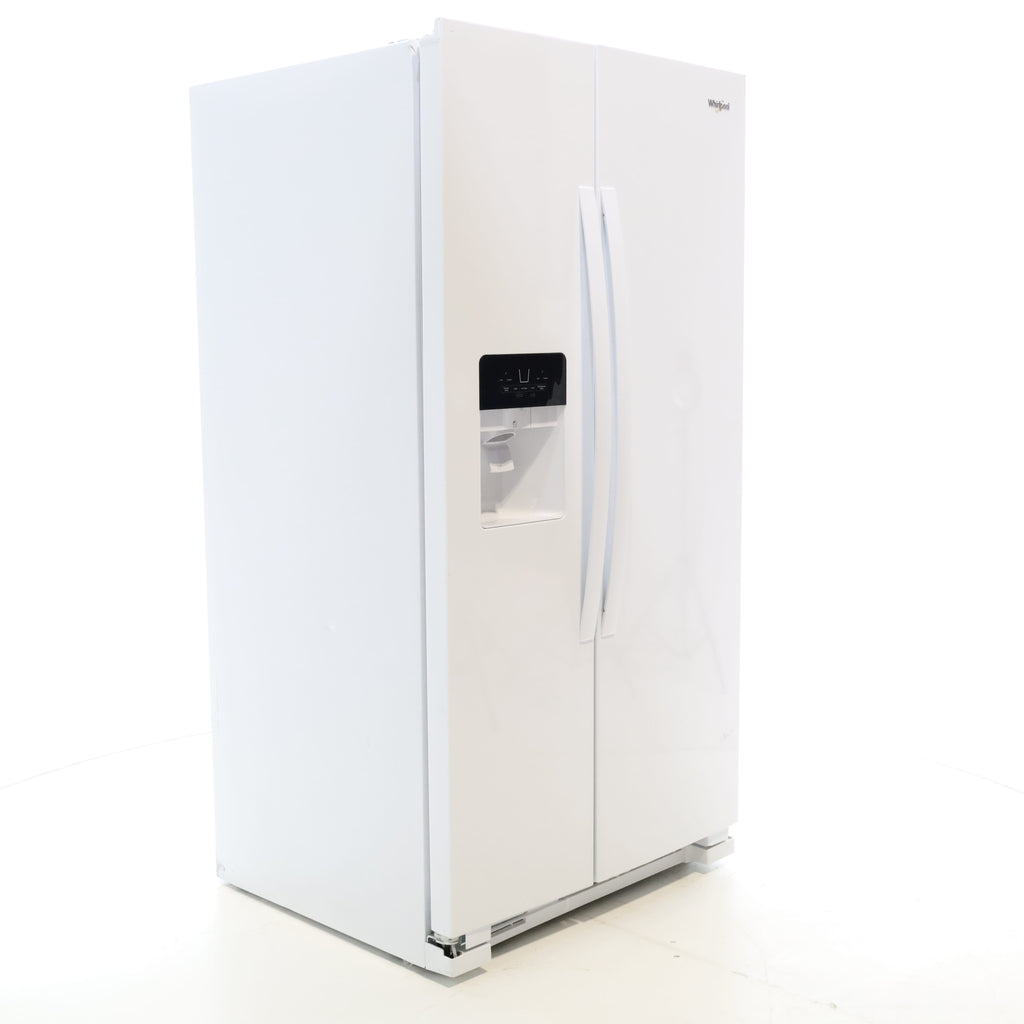 Pictures of White Whirlpool 24.5 cu. ft. Side by Side Refrigerator with In Door Ice and Water Dispenser - Scratch & Dent - Minor - Neu Appliance Outlet - Discount Appliance Outlet in Austin, Tx