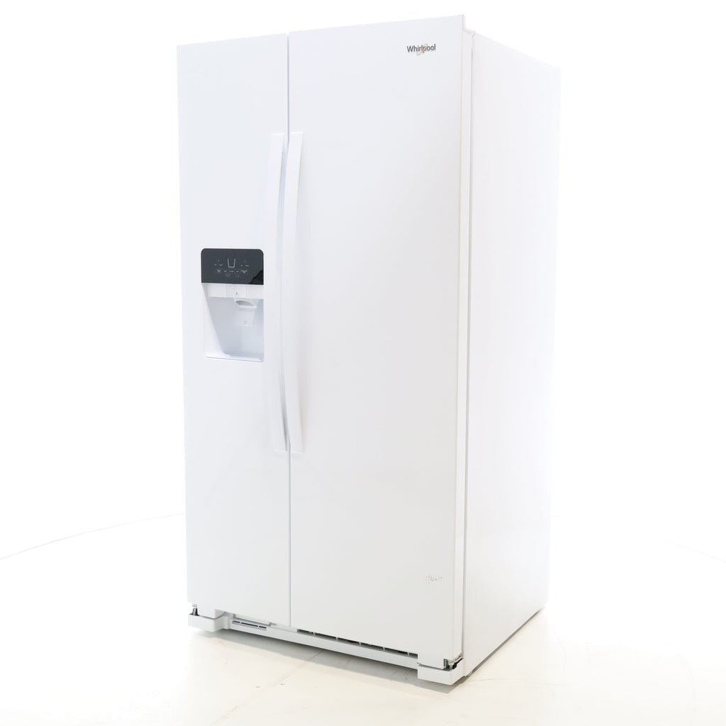 Pictures of White Whirlpool 24.5 cu. ft. Side by Side Refrigerator with In Door Ice and Water Dispenser - Scratch & Dent - Minor - Neu Appliance Outlet - Discount Appliance Outlet in Austin, Tx