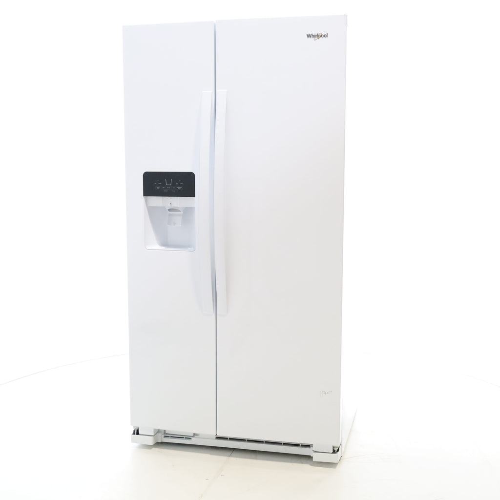 Pictures of White Whirlpool 24.5 cu. ft. Side by Side Refrigerator with In Door Ice and Water Dispenser - Scratch & Dent - Minor - Neu Appliance Outlet - Discount Appliance Outlet in Austin, Tx