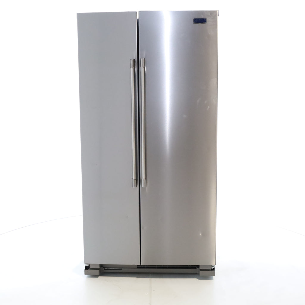 Pictures of Fingerprint Resistant Stainless Steel Maytag 24.9 cu. ft. Side by Side Refrigerator with Non-Dispense Layout - Scratch & Dent - Minor - Neu Appliance Outlet - Discount Appliance Outlet in Austin, Tx