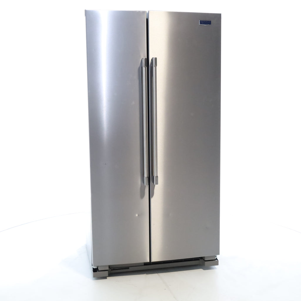 Pictures of Fingerprint Resistant Stainless Steel Maytag 24.9 cu. ft. Side by Side Refrigerator with Non-Dispense Layout - Scratch & Dent - Minor - Neu Appliance Outlet - Discount Appliance Outlet in Austin, Tx