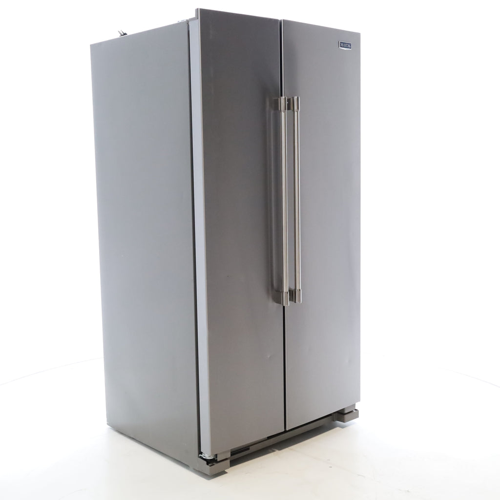 Pictures of Fingerprint Resistant Stainless Steel Maytag 24.9 cu. ft. Side by Side Refrigerator with Non-Dispense Layout - Scratch & Dent - Minor - Neu Appliance Outlet - Discount Appliance Outlet in Austin, Tx