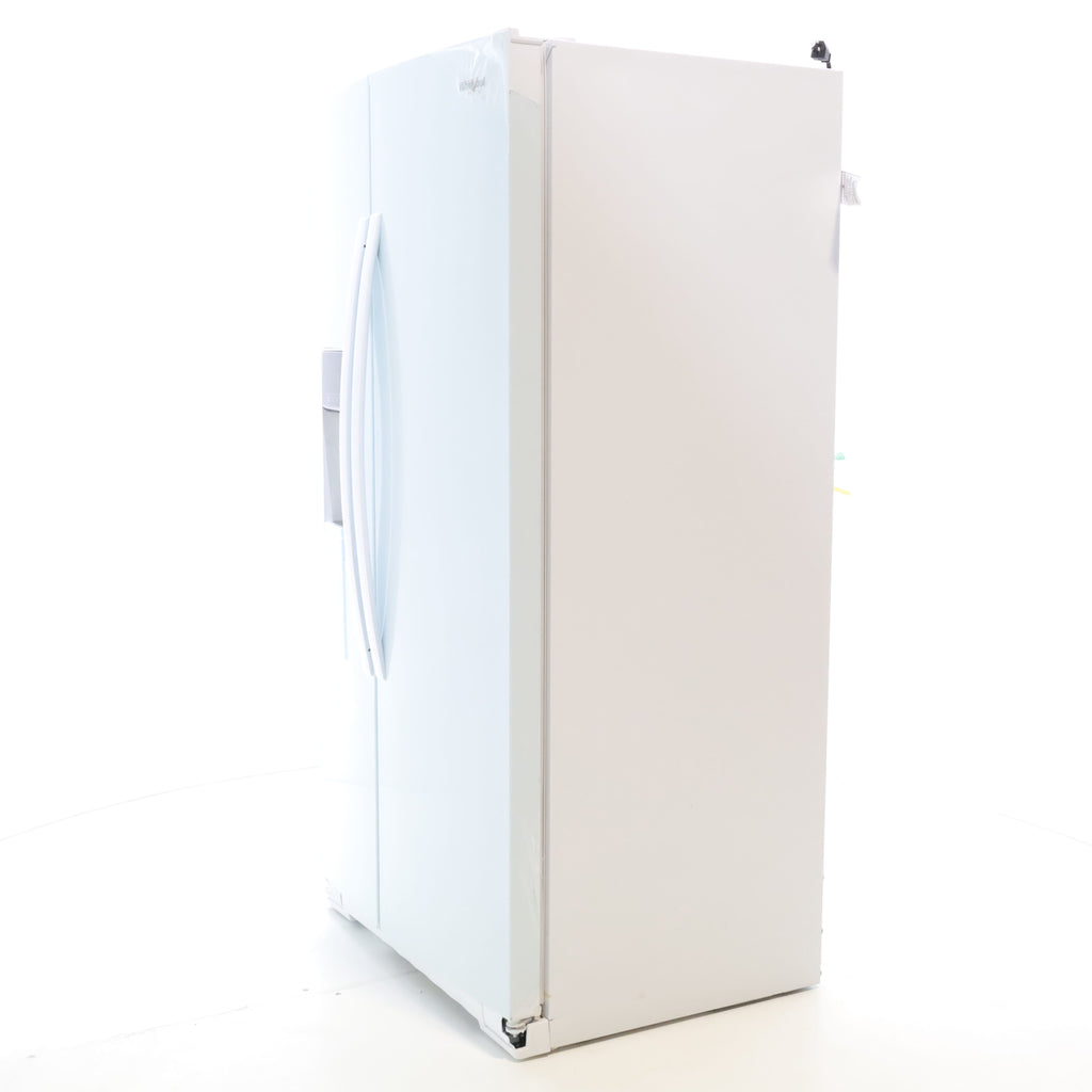 Pictures of Counter Depth White Whirlpool 20.6 cu. ft. Side by Side Refrigerator In Door Ice and Water Dispenser - Scratch & Dent - Minor - Neu Appliance Outlet - Discount Appliance Outlet in Austin, Tx