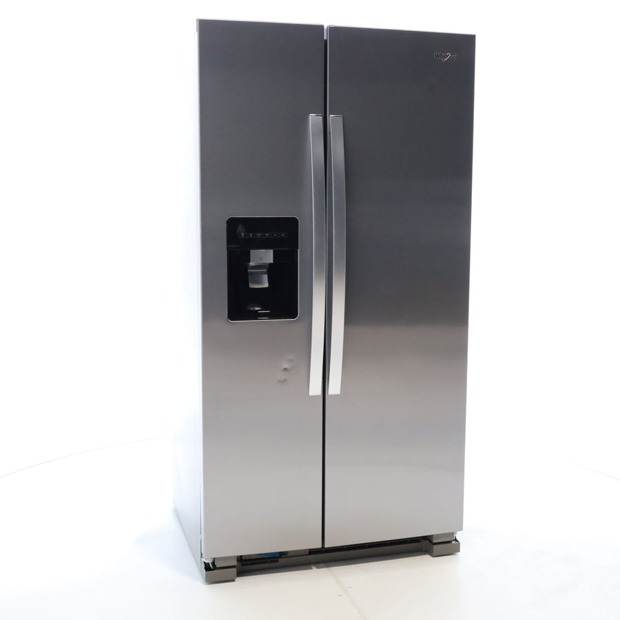 Stainless Steel Whirlpool 24.6 cu. ft. Side By Side Refrigerator With Ice Maker - Scratch & Dent - Minor