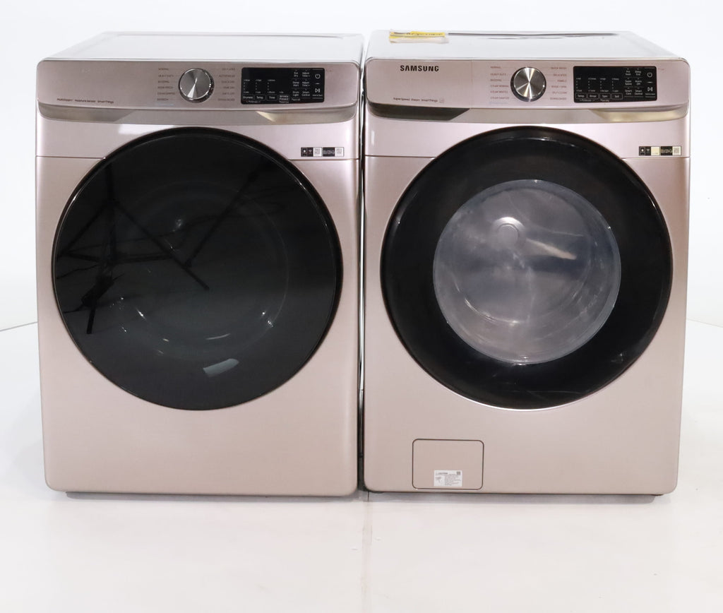 Pictures of Champagne ENERGY STAR 4.5 cu. ft. Samsung Front-Load Washer with Steam and 7.5 cu. ft. Front Load Electric Dryer with Steam - Scratch & Dent - Minor - Neu Appliance Outlet - Discount Appliance Outlet in Austin, Tx