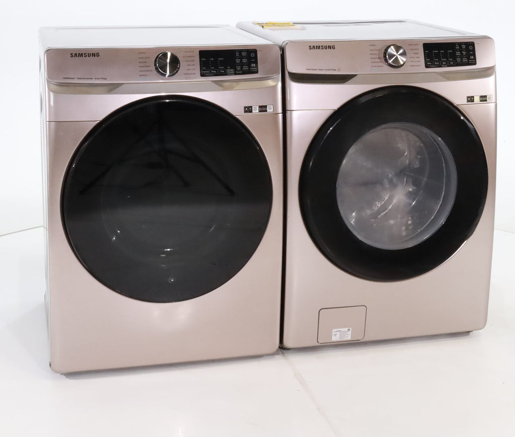 Pictures of Champagne ENERGY STAR 4.5 cu. ft. Samsung Front-Load Washer with Steam and 7.5 cu. ft. Front Load Electric Dryer with Steam - Scratch & Dent - Minor - Neu Appliance Outlet - Discount Appliance Outlet in Austin, Tx
