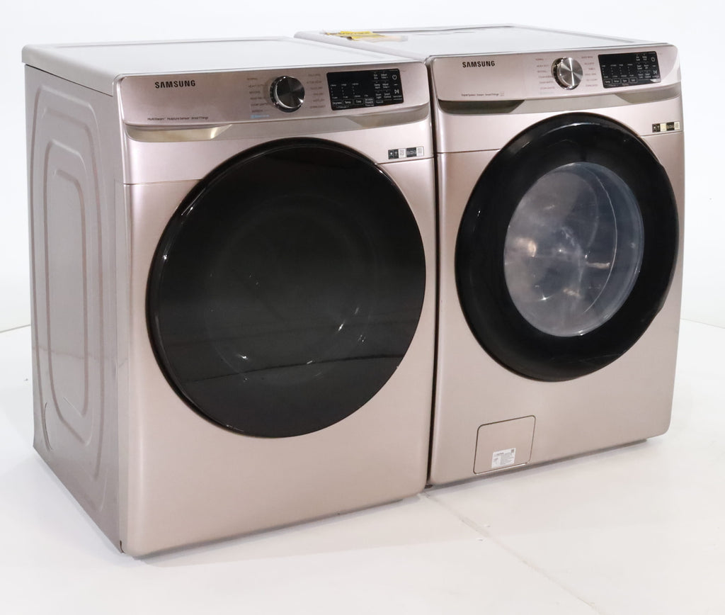 Pictures of Champagne ENERGY STAR 4.5 cu. ft. Samsung Front-Load Washer with Steam and 7.5 cu. ft. Front Load Electric Dryer with Steam - Scratch & Dent - Minor - Neu Appliance Outlet - Discount Appliance Outlet in Austin, Tx