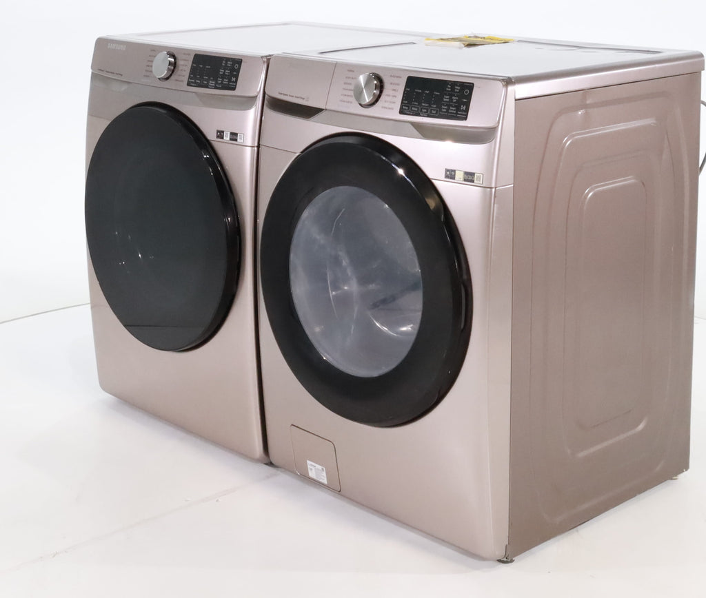 Pictures of Champagne ENERGY STAR 4.5 cu. ft. Samsung Front-Load Washer with Steam and 7.5 cu. ft. Front Load Electric Dryer with Steam - Scratch & Dent - Minor - Neu Appliance Outlet - Discount Appliance Outlet in Austin, Tx