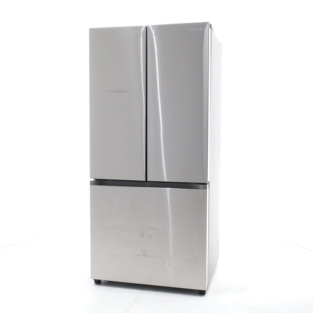 Pictures of 33 in. Wide Fingerprint Resistant Stainless Steel ENERGY STAR Smart Samsung  17.5 cu. ft. 3 Door French Door Refrigerator with Internal Ice Maker - Scratch & Dent - Major - Neu Appliance Outlet - Discount Appliance Outlet in Austin, Tx