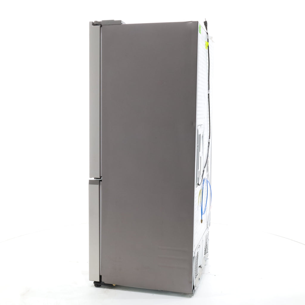 Pictures of 33 in. Wide Fingerprint Resistant Stainless Steel ENERGY STAR Smart Samsung  17.5 cu. ft. 3 Door French Door Refrigerator with Internal Ice Maker - Scratch & Dent - Major - Neu Appliance Outlet - Discount Appliance Outlet in Austin, Tx