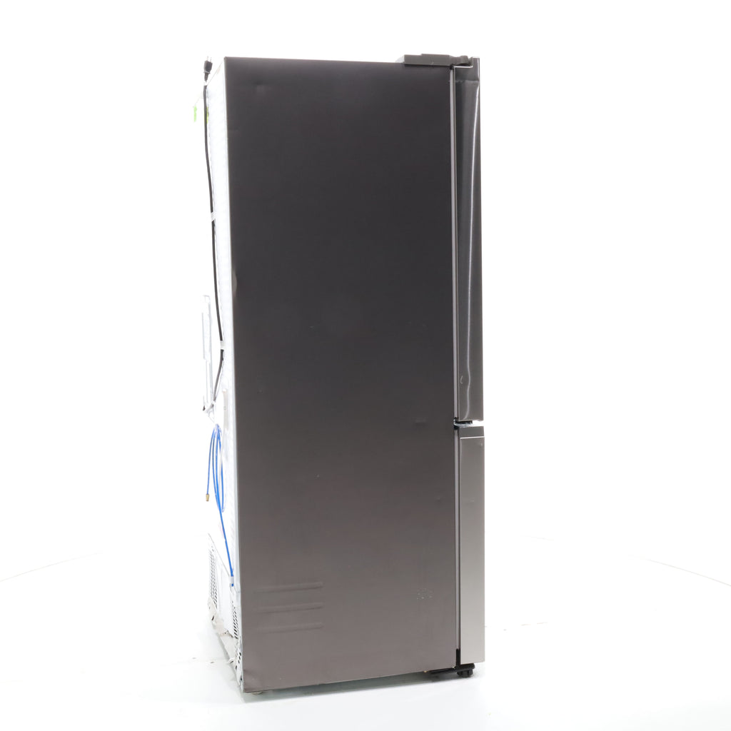 Pictures of 33 in. Wide Fingerprint Resistant Stainless Steel ENERGY STAR Smart Samsung  17.5 cu. ft. 3 Door French Door Refrigerator with Internal Ice Maker - Scratch & Dent - Major - Neu Appliance Outlet - Discount Appliance Outlet in Austin, Tx