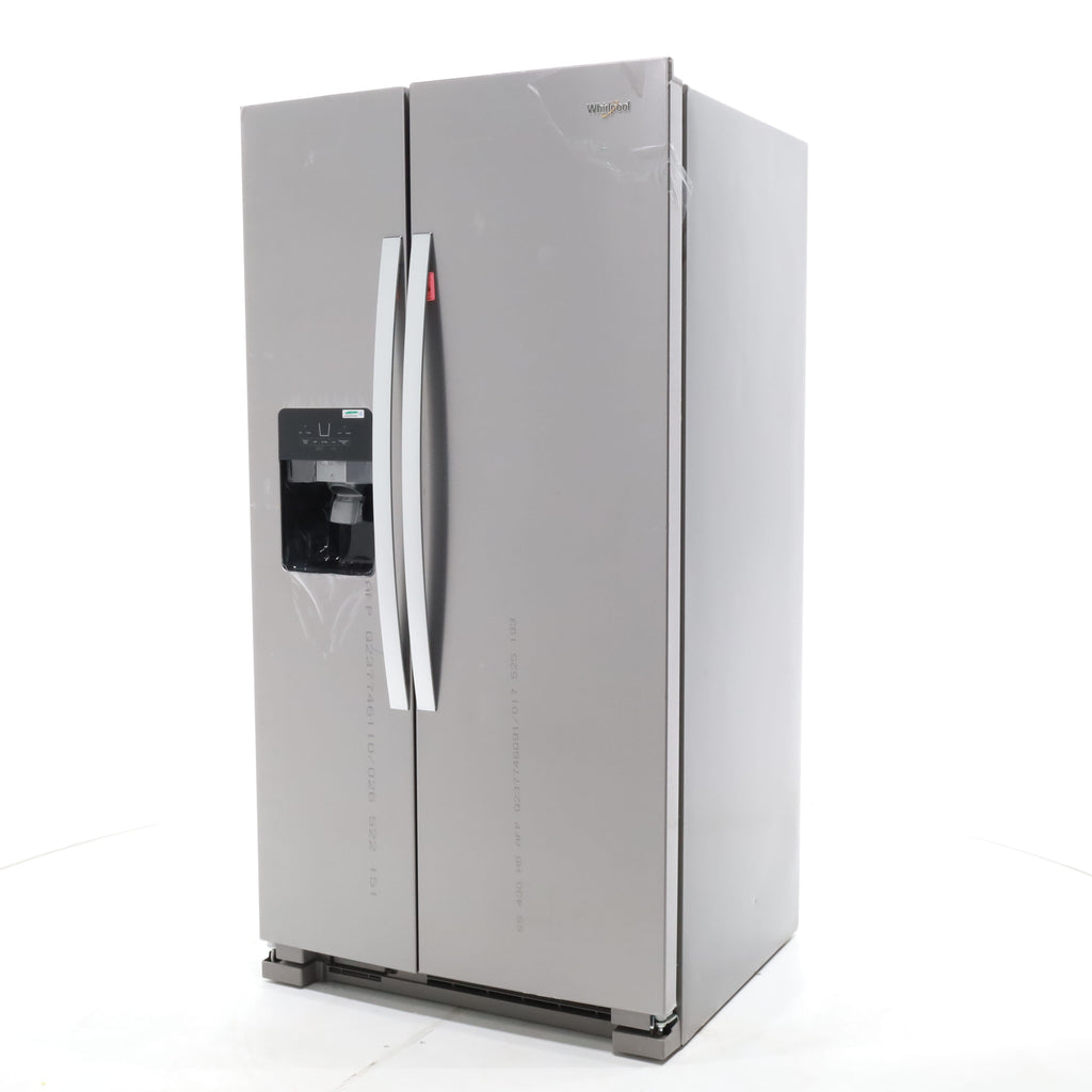 Pictures of Fingerprint-Resistant Stainless Steel Whirlpool 24.5 cu. ft. Side by Side Refrigerator with In Door Ice and Water Dispenser - Scratch & Dent - Minor - Neu Appliance Outlet - Discount Appliance Outlet in Austin, Tx