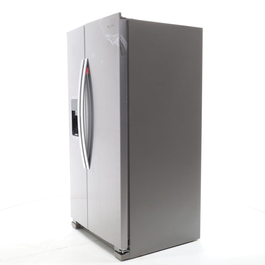 Pictures of Fingerprint-Resistant Stainless Steel Whirlpool 24.5 cu. ft. Side by Side Refrigerator with In Door Ice and Water Dispenser - Scratch & Dent - Minor - Neu Appliance Outlet - Discount Appliance Outlet in Austin, Tx
