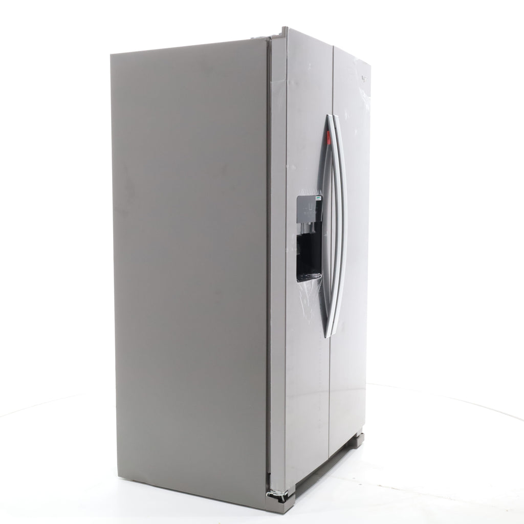 Pictures of Fingerprint-Resistant Stainless Steel Whirlpool 24.5 cu. ft. Side by Side Refrigerator with In Door Ice and Water Dispenser - Scratch & Dent - Minor - Neu Appliance Outlet - Discount Appliance Outlet in Austin, Tx