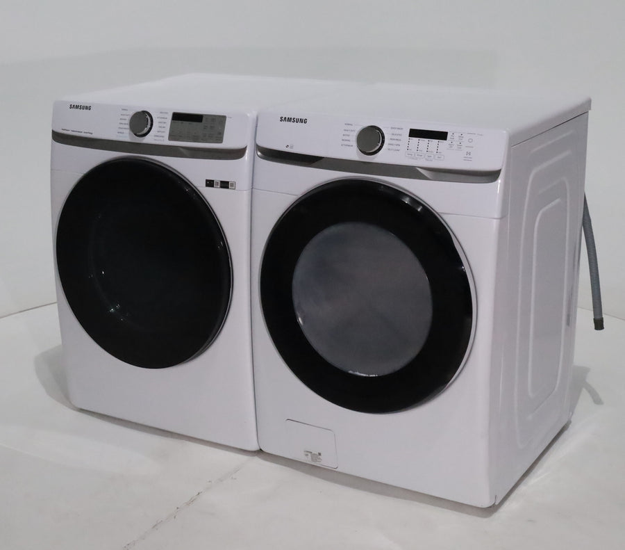 ENERGY STAR Samsung 4.5 cu. ft. Front Load Washer with Vibration Reduction and 7.5 cu. ft. Front Load Gas Dryer with Steam - Scratch & Dent - Moderate