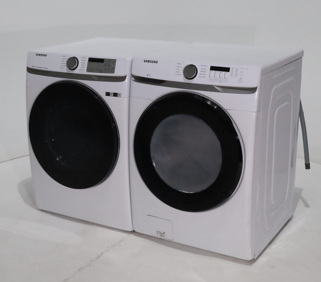 Pictures of ENERGY STAR Samsung 4.5 cu. ft. Front Load Washer with Vibration Reduction and 7.5 cu. ft. Front Load Gas Dryer with Steam - Scratch & Dent - Moderate - Neu Appliance Outlet - Discount Appliance Outlet in Austin, Tx