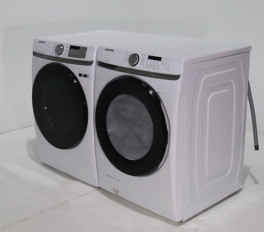 ENERGY STAR Samsung 4.5 cu. ft. Front Load Washer with Vibration Reduction and 7.5 cu. ft. Front Load Gas Dryer with Steam - Scratch & Dent - Moderate
