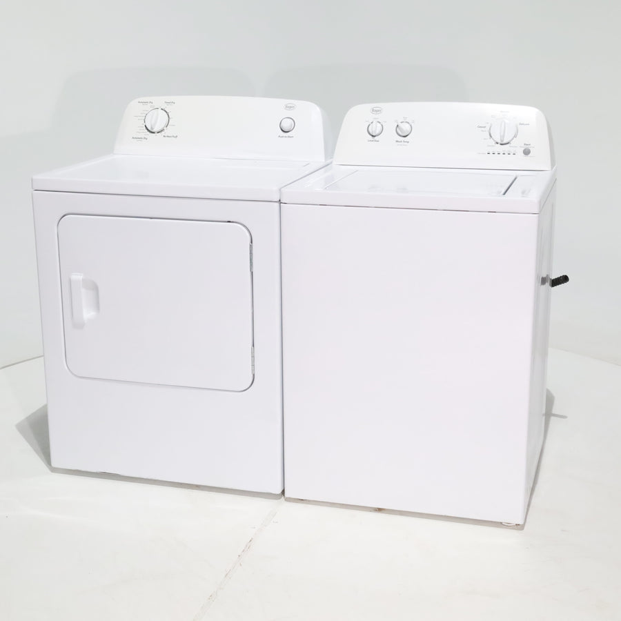 Roper 3.6 cu. ft. Top Load Washing Machine with Status Indicator Lights and 6.5 cu. ft. Electric Dryer with Wrinkle Prevent - Certified Refurbished