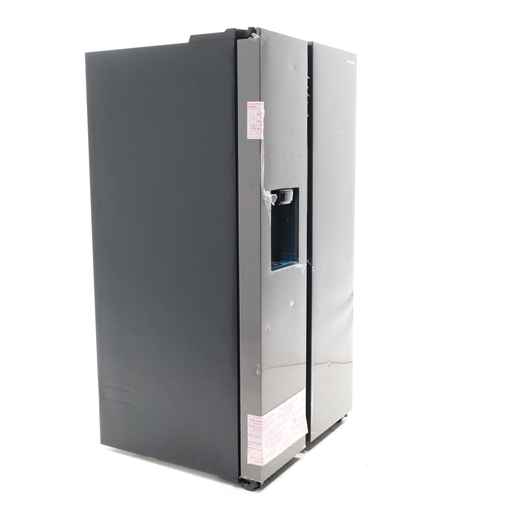 Pictures of Fingerprint Resistant Black Stainless Steel ENERGY STAR Samsung 27.4 cu. ft. Side by Side Refrigerator with Exterior Water and Ice Dispenser - Scratch & Dent - Moderate - Neu Appliance Outlet - Discount Appliance Outlet in Austin, Tx