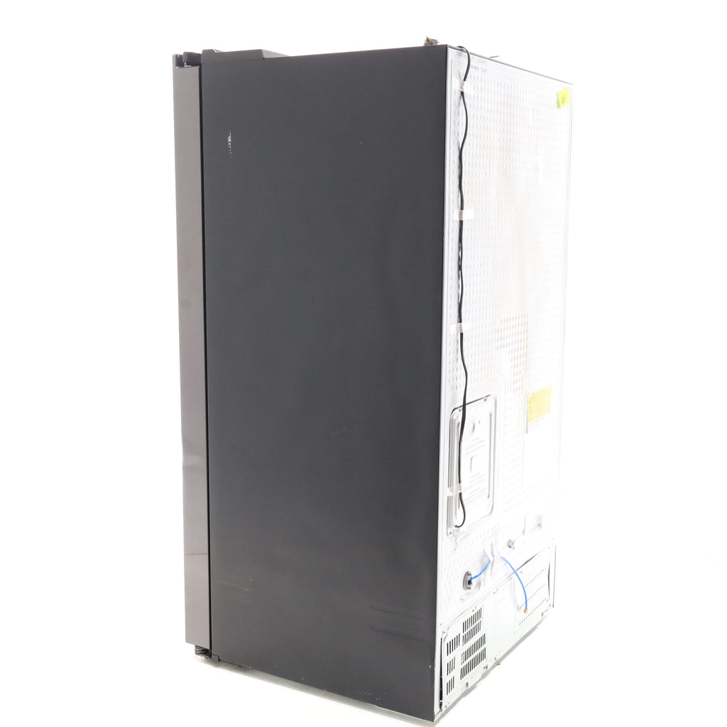 Pictures of Fingerprint Resistant Black Stainless Steel ENERGY STAR Samsung 27.4 cu. ft. Side by Side Refrigerator with Exterior Water and Ice Dispenser - Scratch & Dent - Moderate - Neu Appliance Outlet - Discount Appliance Outlet in Austin, Tx