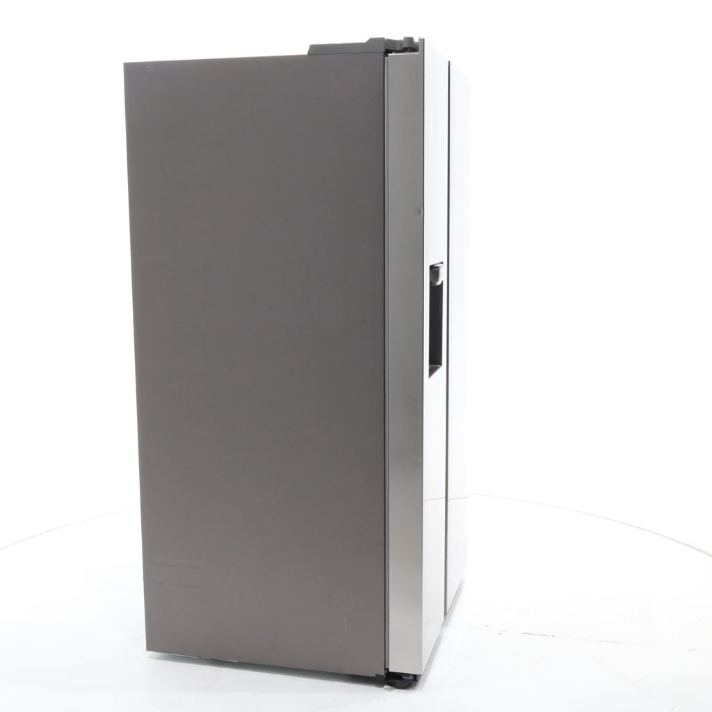 Pictures of Fingerprint Resistant Stainless Steel ENERGY STAR Samsung 27.4 cu. ft. Side by Side Refrigerator with Exterior Water and Ice Dispenser - Scratch & Dent - Moderate - Neu Appliance Outlet - Discount Appliance Outlet in Austin, Tx