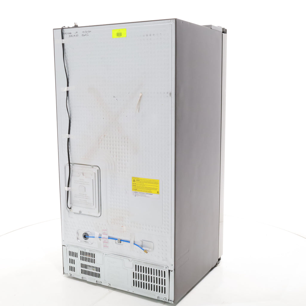 Pictures of Fingerprint Resistant Stainless Steel ENERGY STAR Samsung 27.4 cu. ft. Side by Side Refrigerator with Exterior Water and Ice Dispenser - Scratch & Dent - Moderate - Neu Appliance Outlet - Discount Appliance Outlet in Austin, Tx