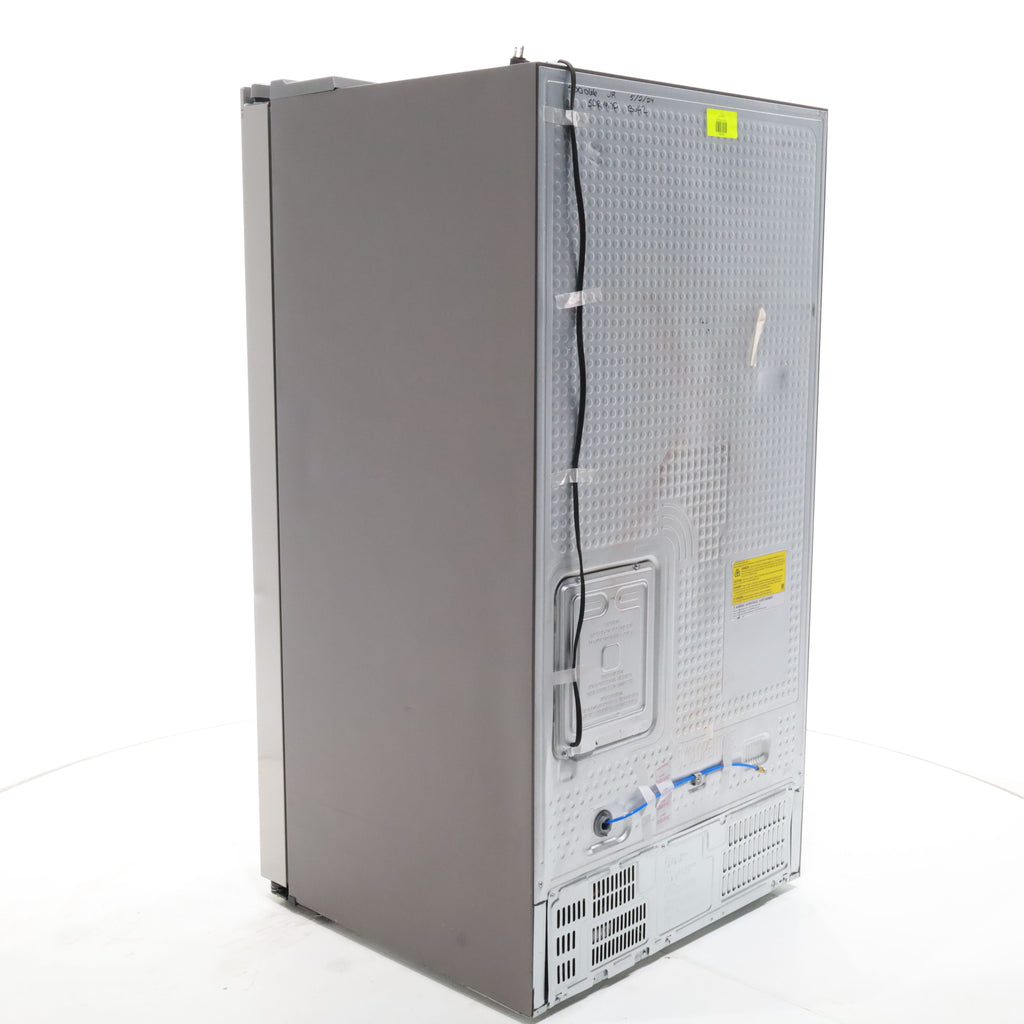 Pictures of Fingerprint Resistant Stainless Steel ENERGY STAR Samsung 27.4 cu. ft. Side by Side Refrigerator with Exterior Water and Ice Dispenser - Scratch & Dent - Moderate - Neu Appliance Outlet - Discount Appliance Outlet in Austin, Tx