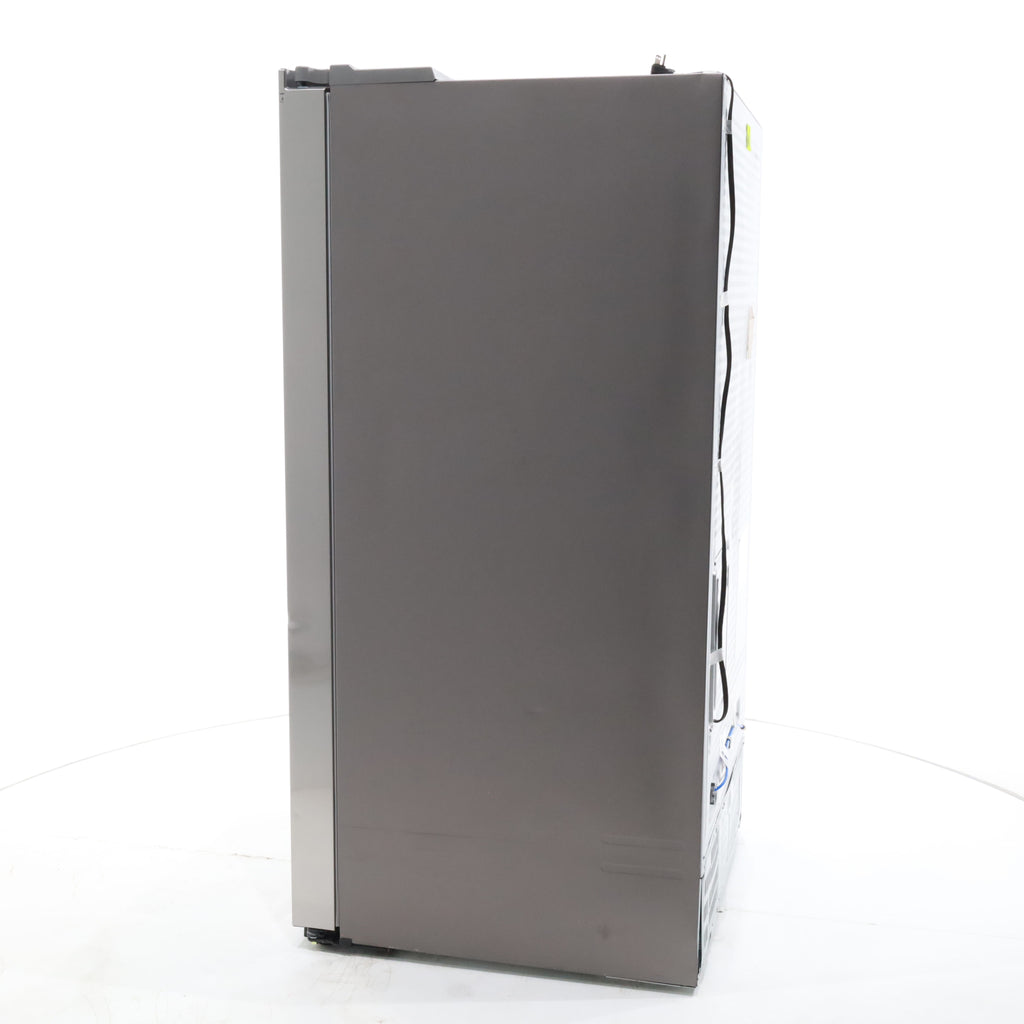 Pictures of Fingerprint Resistant Stainless Steel ENERGY STAR Samsung 27.4 cu. ft. Side by Side Refrigerator with Exterior Water and Ice Dispenser - Scratch & Dent - Moderate - Neu Appliance Outlet - Discount Appliance Outlet in Austin, Tx