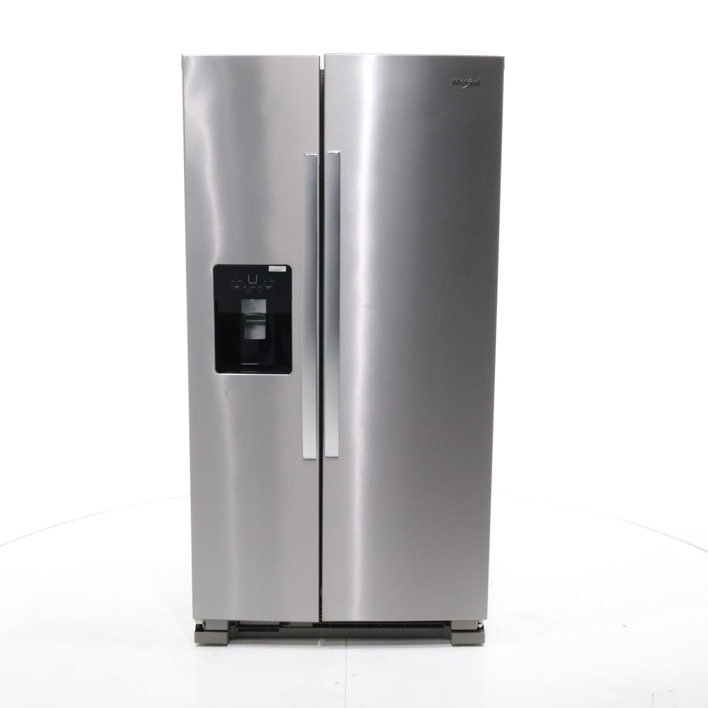Pictures of Fingerprint-Resistant Stainless Steel Whirlpool 24.5 cu. ft. Side by Side Refrigerator with In Door Ice and Water Dispenser - Open Box - Neu Appliance Outlet - Discount Appliance Outlet in Austin, Tx
