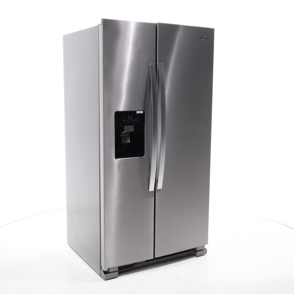 Pictures of Fingerprint-Resistant Stainless Steel Whirlpool 24.5 cu. ft. Side by Side Refrigerator with In Door Ice and Water Dispenser - Open Box - Neu Appliance Outlet - Discount Appliance Outlet in Austin, Tx