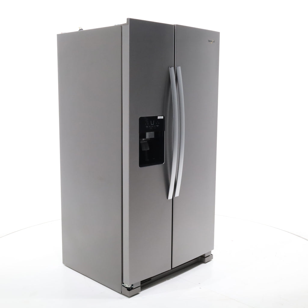 Pictures of Fingerprint-Resistant Stainless Steel Whirlpool 24.5 cu. ft. Side by Side Refrigerator with In Door Ice and Water Dispenser - Open Box - Neu Appliance Outlet - Discount Appliance Outlet in Austin, Tx