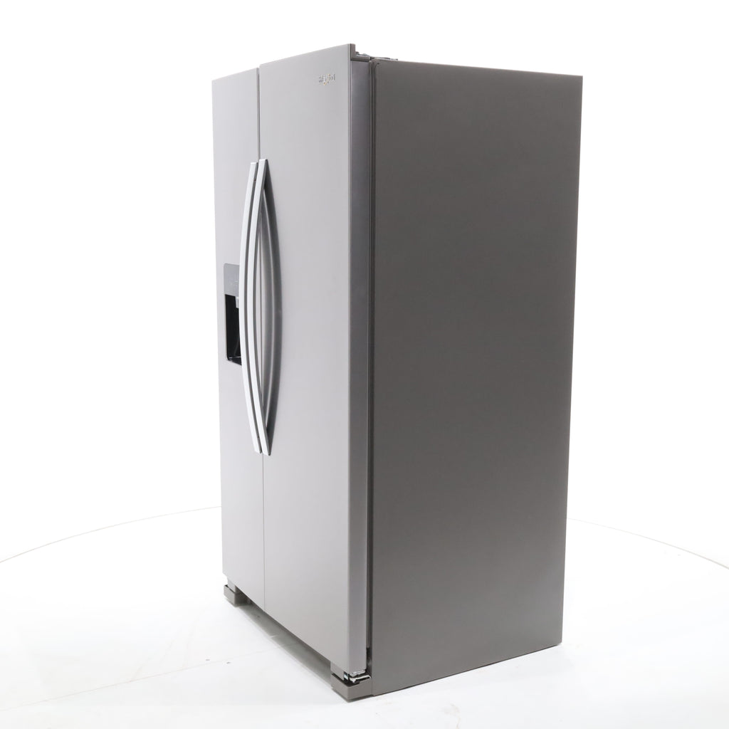 Pictures of Fingerprint-Resistant Stainless Steel Whirlpool 24.5 cu. ft. Side by Side Refrigerator with In Door Ice and Water Dispenser - Open Box - Neu Appliance Outlet - Discount Appliance Outlet in Austin, Tx