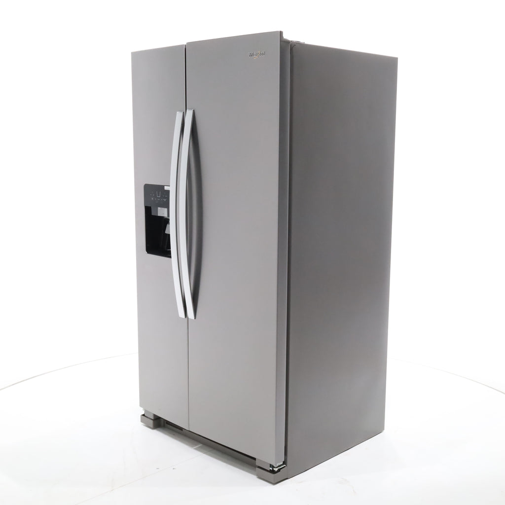 Pictures of Fingerprint-Resistant Stainless Steel Whirlpool 24.5 cu. ft. Side by Side Refrigerator with In Door Ice and Water Dispenser - Open Box - Neu Appliance Outlet - Discount Appliance Outlet in Austin, Tx