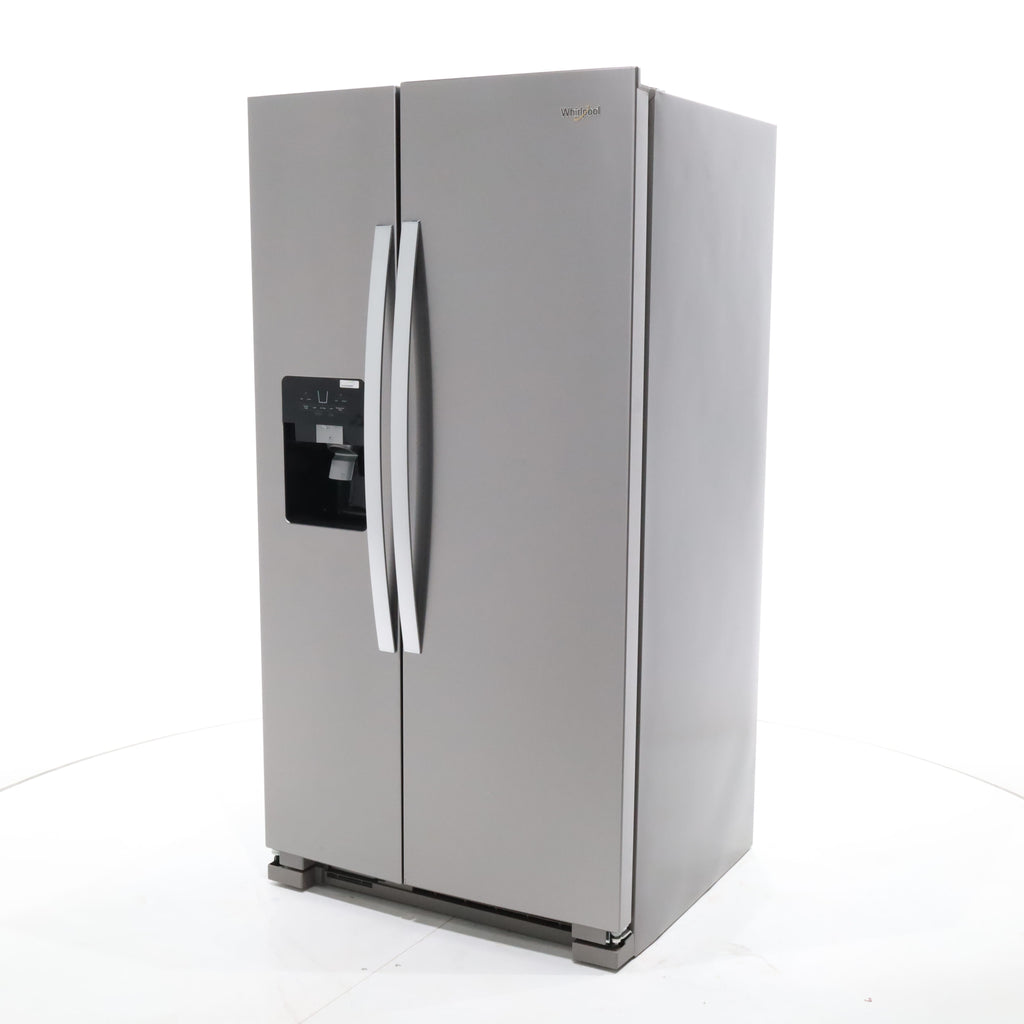 Pictures of Fingerprint-Resistant Stainless Steel Whirlpool 24.5 cu. ft. Side by Side Refrigerator with In Door Ice and Water Dispenser - Open Box - Neu Appliance Outlet - Discount Appliance Outlet in Austin, Tx