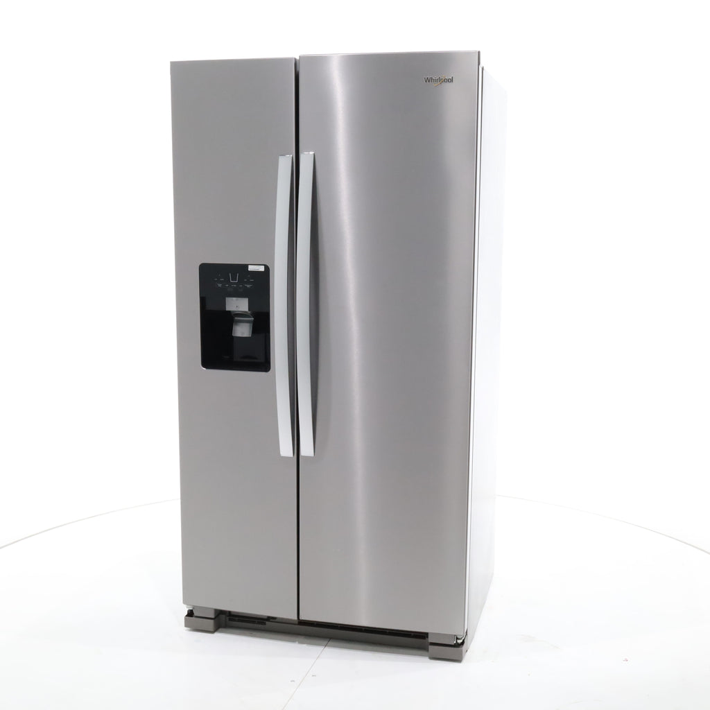Pictures of Fingerprint-Resistant Stainless Steel Whirlpool 24.5 cu. ft. Side by Side Refrigerator with In Door Ice and Water Dispenser - Open Box - Neu Appliance Outlet - Discount Appliance Outlet in Austin, Tx