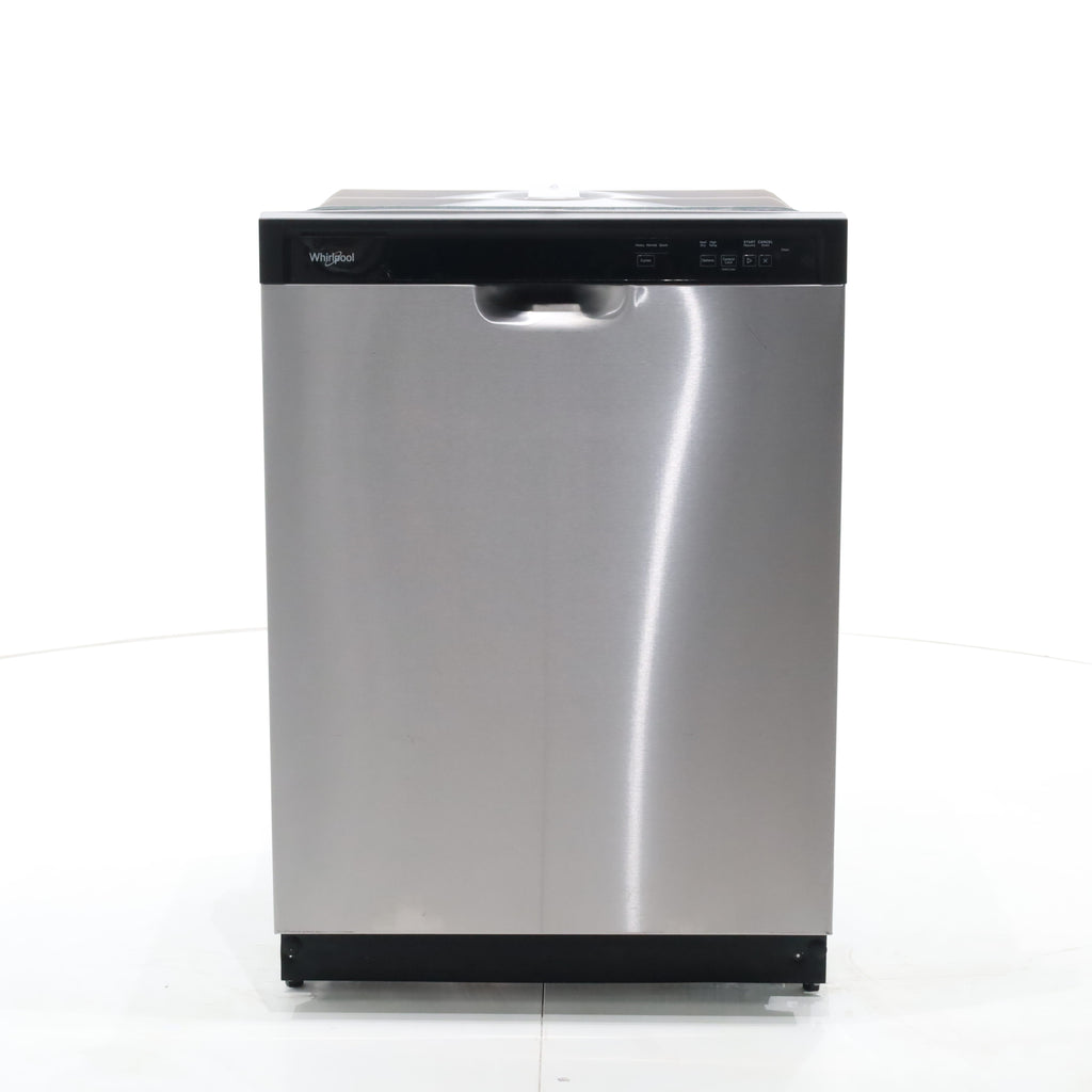 Pictures of Standard 24 in Width Stainless Steel ENERGY STAR Whirlpool Built In Dishwasher with 1-Hour Wash Cycle - Scratch & Dent - Minor - Neu Appliance Outlet - Discount Appliance Outlet in Austin, Tx