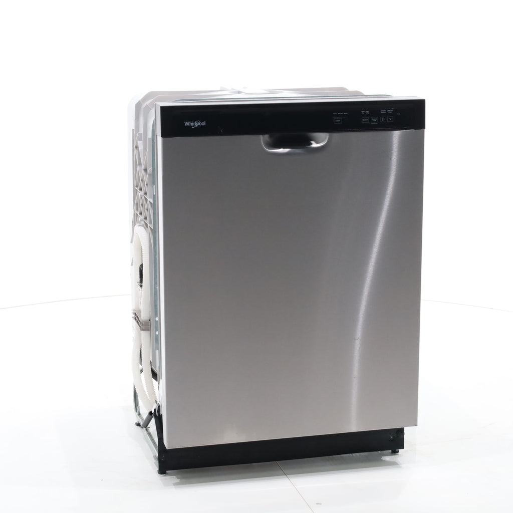Pictures of Standard 24 in Width Stainless Steel ENERGY STAR Whirlpool Built In Dishwasher with 1-Hour Wash Cycle - Scratch & Dent - Minor - Neu Appliance Outlet - Discount Appliance Outlet in Austin, Tx
