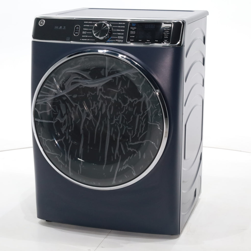 Pictures of Sapphire Blue GE 7.8 cu. ft. Smart Front Load Gas Dryer with Steam - Scratch & Dent - Minor - Neu Appliance Outlet - Discount Appliance Outlet in Austin, Tx