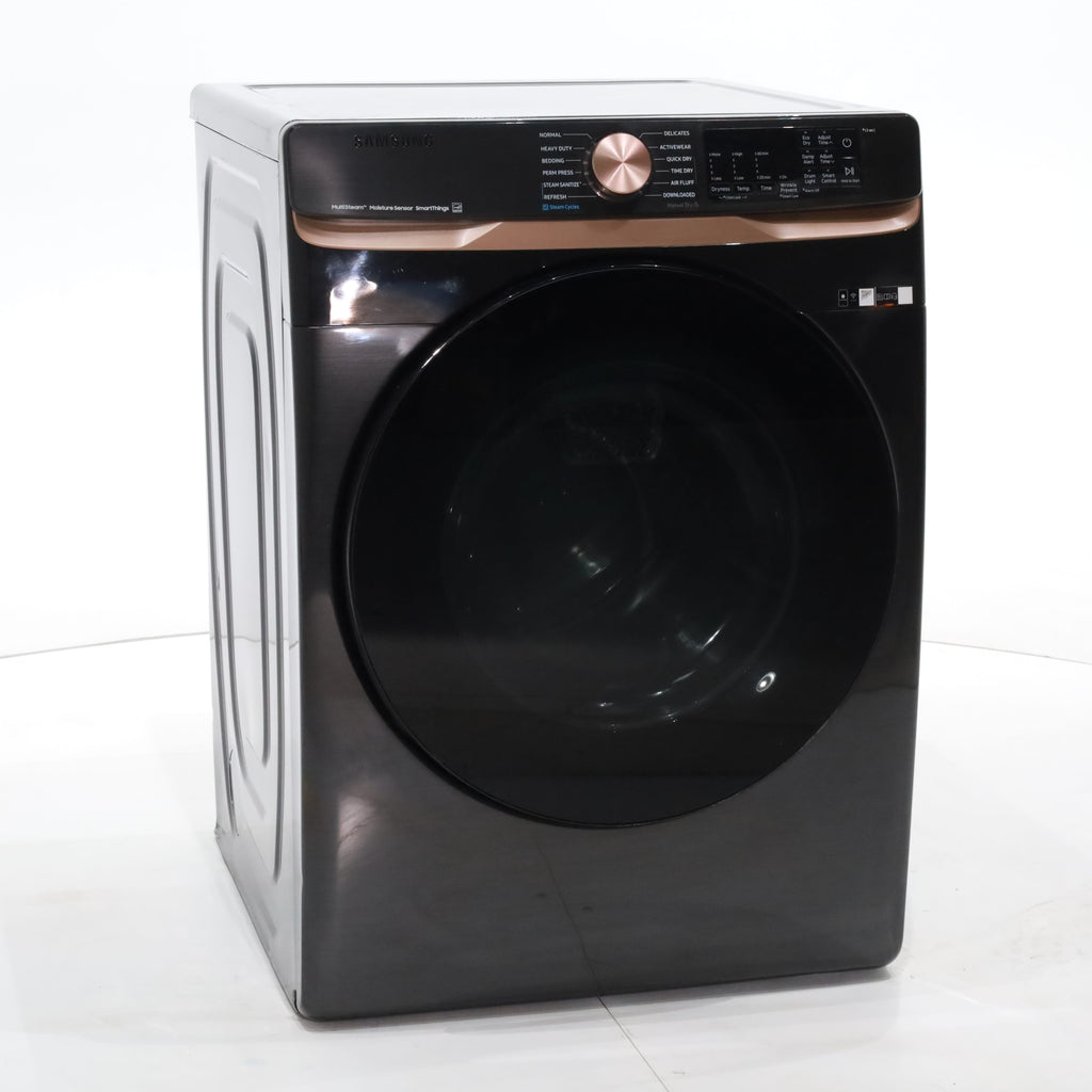 Pictures of Brushed Black ENERGY STAR Samsung 7.5 cu. ft. Frontload Electric Dryer with Steam - Scratch & Dent - Moderate - Neu Appliance Outlet - Discount Appliance Outlet in Austin, Tx