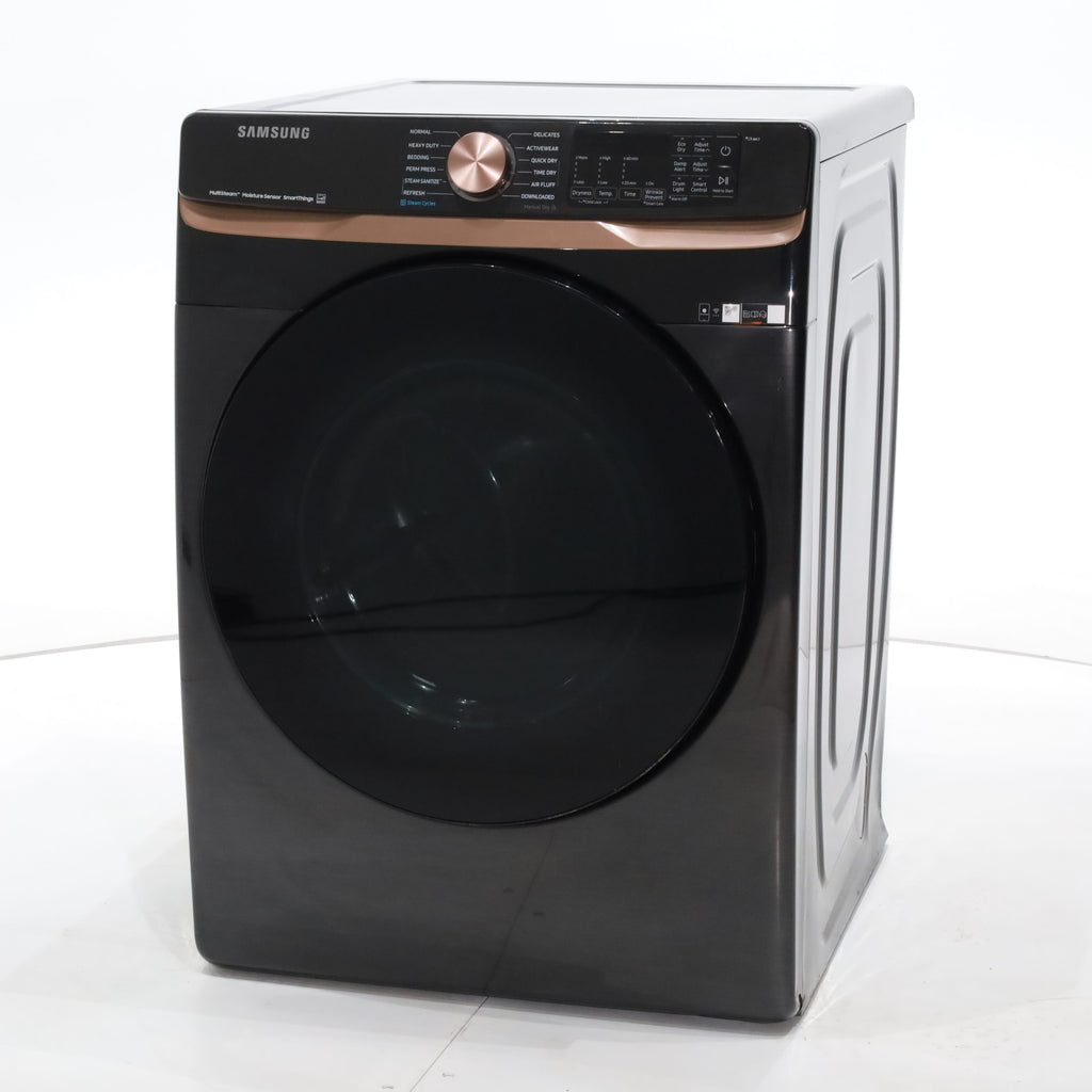 Pictures of Brushed Black ENERGY STAR Samsung 7.5 cu. ft. Frontload Electric Dryer with Steam - Scratch & Dent - Moderate - Neu Appliance Outlet - Discount Appliance Outlet in Austin, Tx