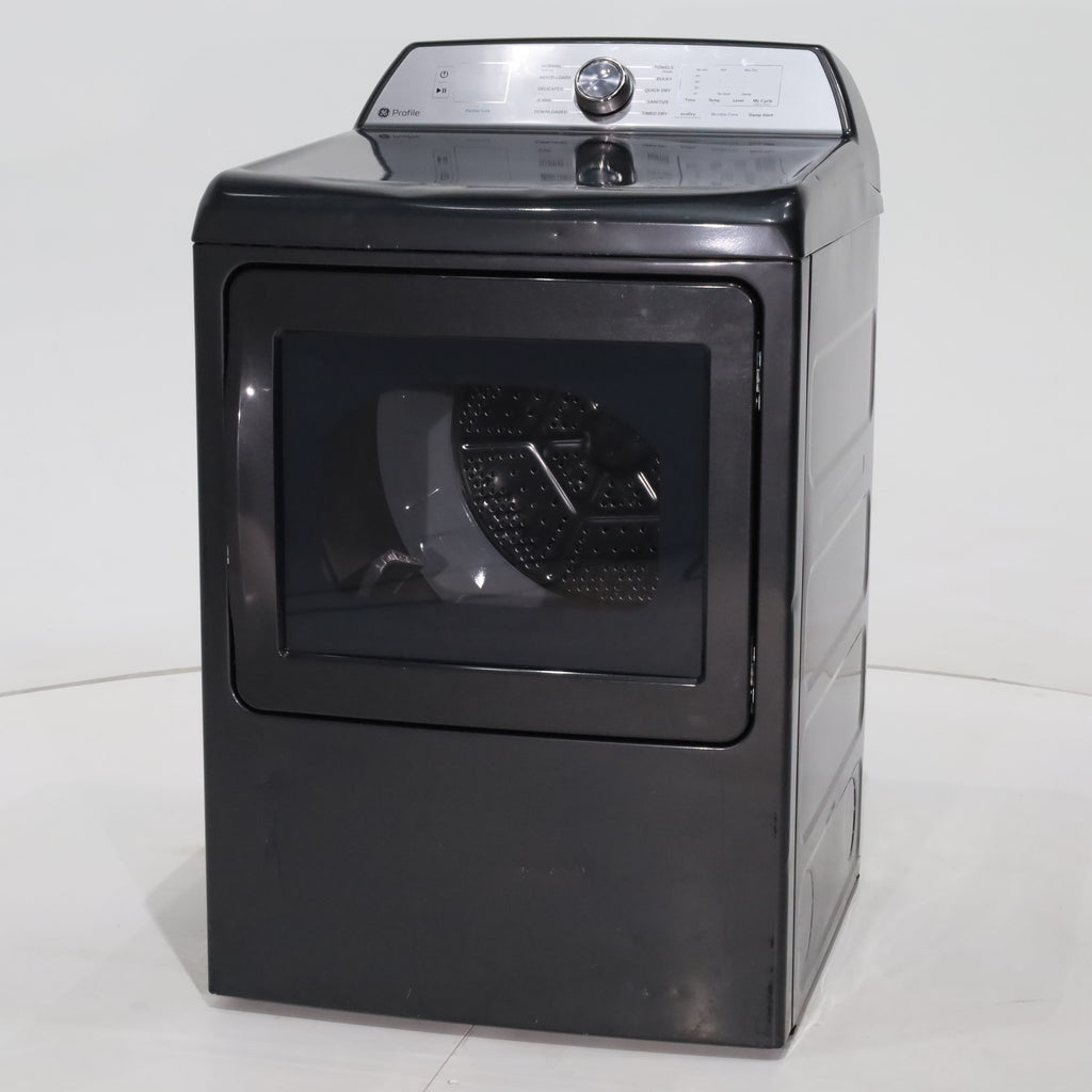 Pictures of Diamond Gray ENERGY STAR GE Profile 7.4 cu . ft. Electric Dryer with 120 ft. Venting - Scratch & Dent - Major - Neu Appliance Outlet - Discount Appliance Outlet in Austin, Tx