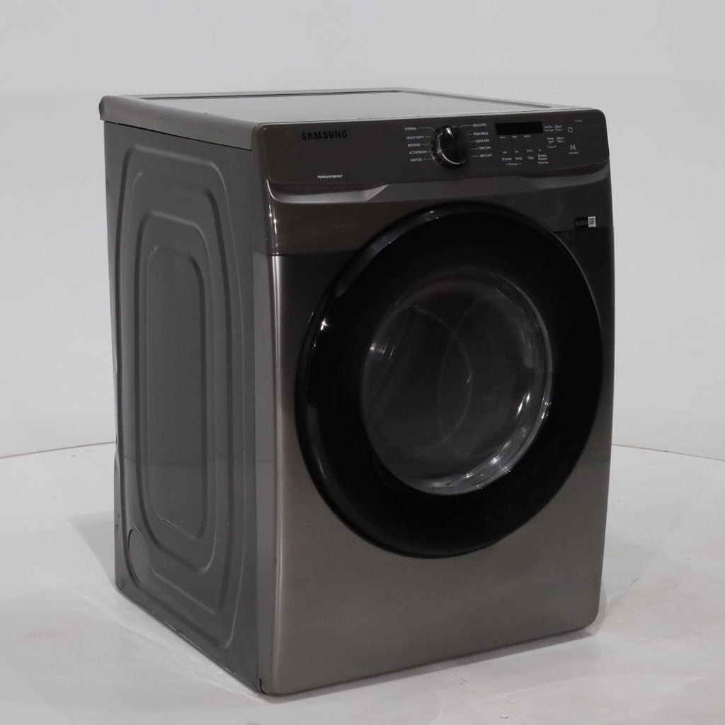 Pictures of Platinum Samsung 7.5 cu. ft. Frontload Electric Dryer with Sensor Dry - Scratch & Dent - Major - Neu Appliance Outlet - Discount Appliance Outlet in Austin, Tx