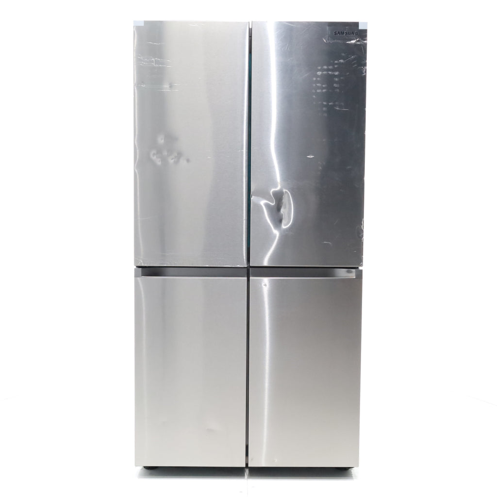 Pictures of Counter Depth Fingerprint Resistant Stainless Steel ENERGY STAR Samsung 22.8 cu. ft. 4 Door Flex Refrigerator with Beverage Center - Scratch & Dent - Major - Neu Appliance Outlet - Discount Appliance Outlet in Austin, Tx