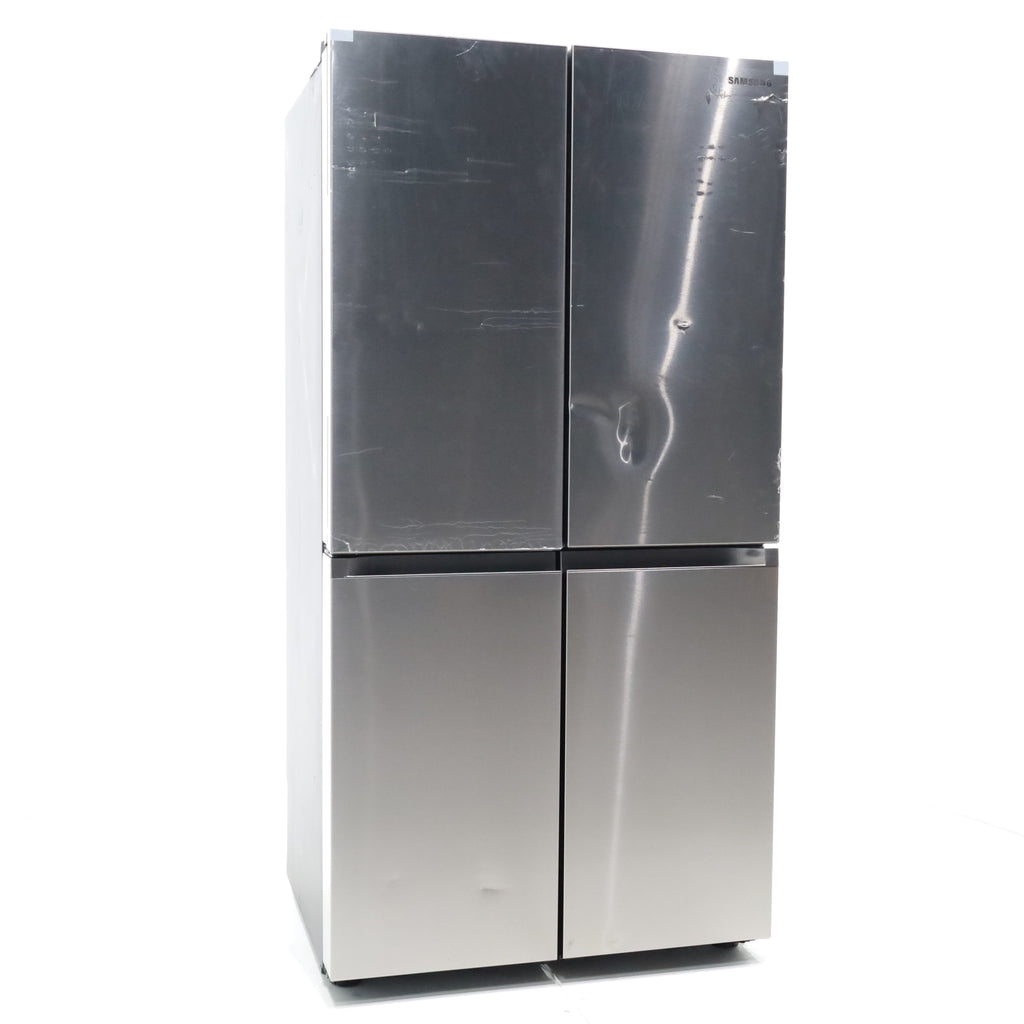 Pictures of Counter Depth Fingerprint Resistant Stainless Steel ENERGY STAR Samsung 22.8 cu. ft. 4 Door Flex Refrigerator with Beverage Center - Scratch & Dent - Major - Neu Appliance Outlet - Discount Appliance Outlet in Austin, Tx