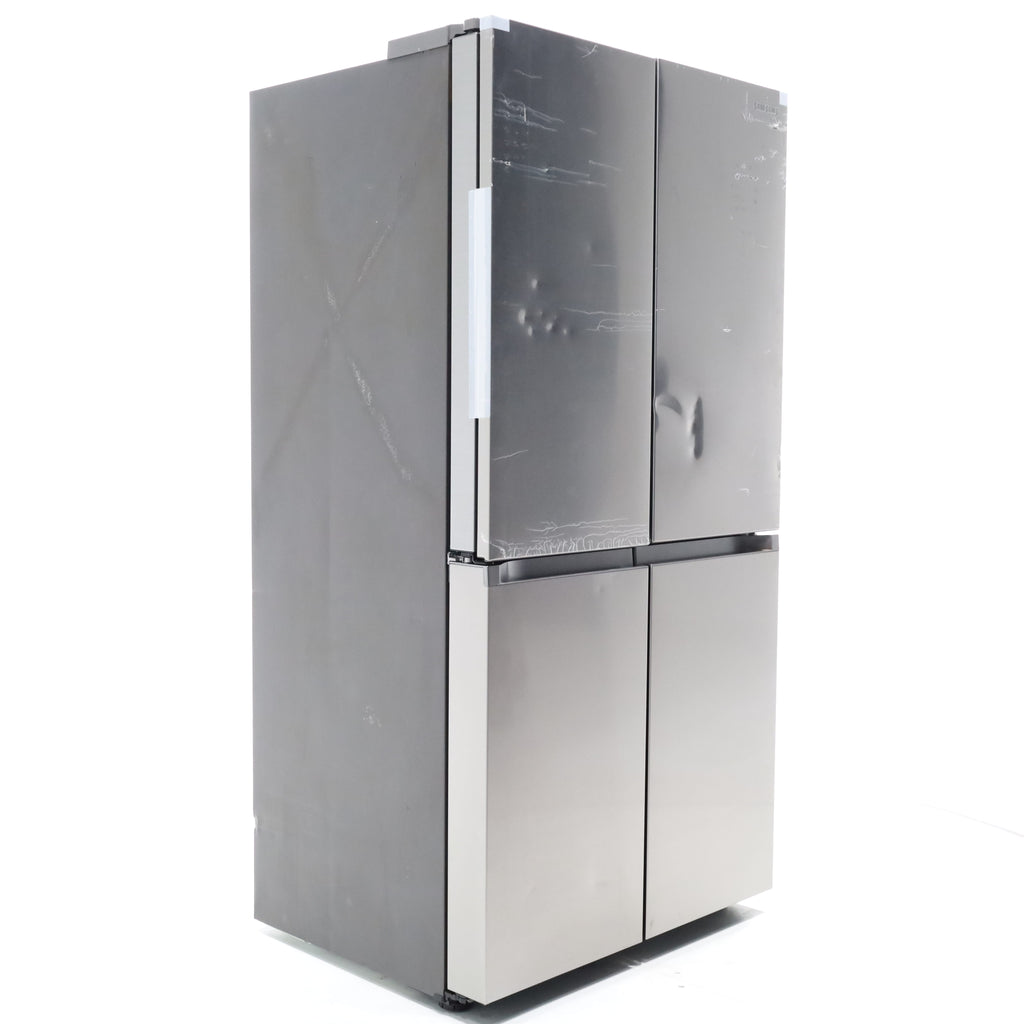 Pictures of Counter Depth Fingerprint Resistant Stainless Steel ENERGY STAR Samsung 22.8 cu. ft. 4 Door Flex Refrigerator with Beverage Center - Scratch & Dent - Major - Neu Appliance Outlet - Discount Appliance Outlet in Austin, Tx
