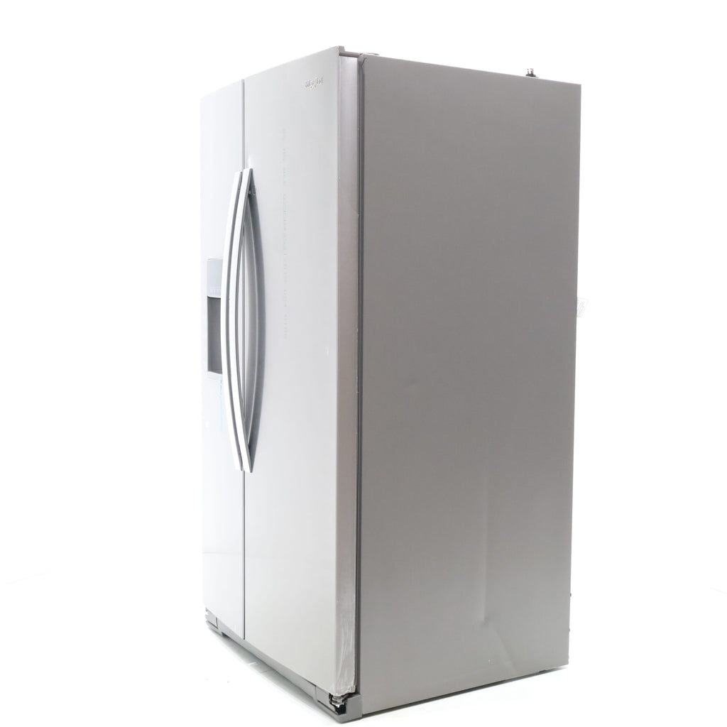 Pictures of Fingerprint-Resistant Stainless Steel Whirlpool 28.49 cu. ft. Side by Side Refrigerator with In Door Ice and Water Dispenser - Scratch & Dent - Moderate - Neu Appliance Outlet - Discount Appliance Outlet in Austin, Tx