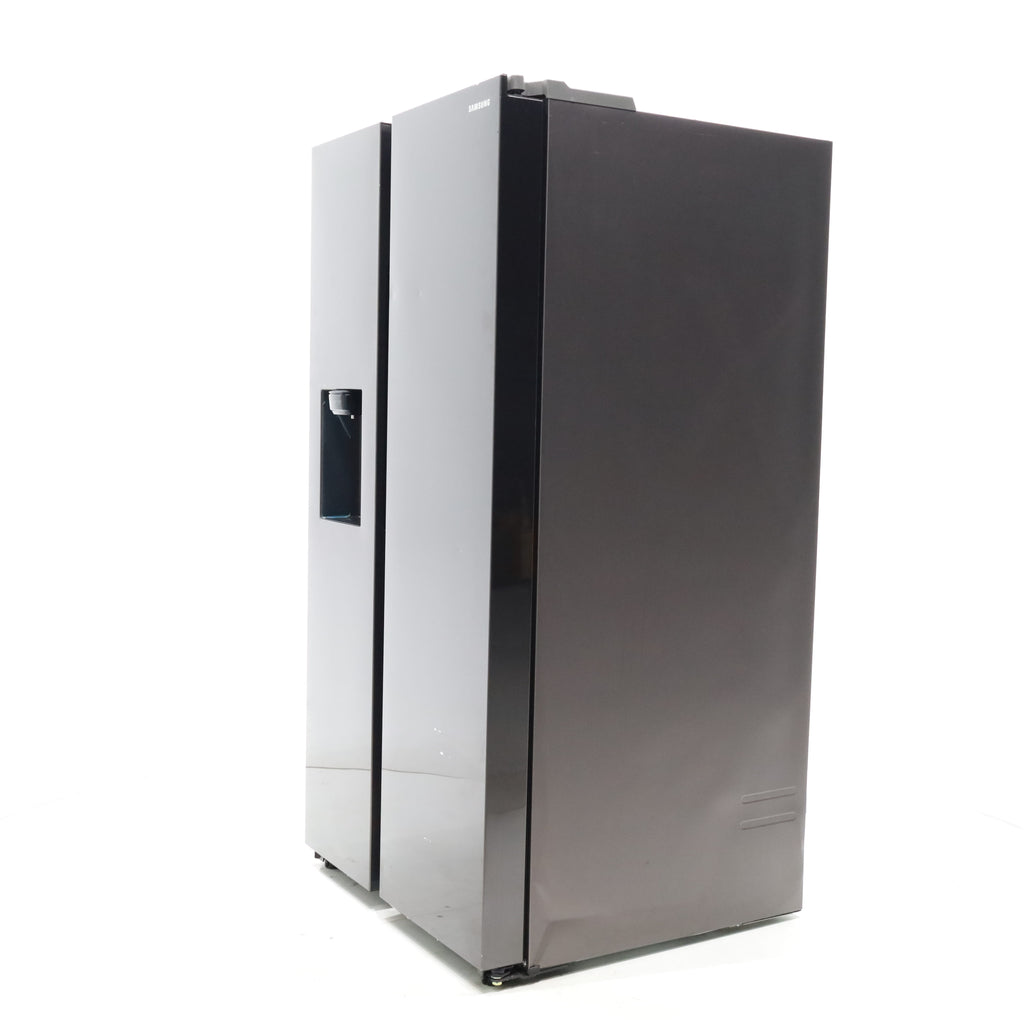 Pictures of Fingerprint-Resistant Stainless Steel Samsung 27.4 cu. ft. Side by Side Refrigerator with External Water and Ice Dispenser - Scratch & Dent - Major - Neu Appliance Outlet - Discount Appliance Outlet in Austin, Tx