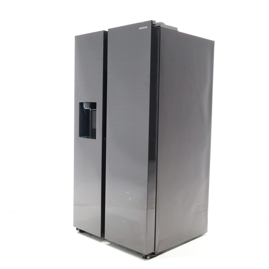 Pictures of Fingerprint-Resistant Stainless Steel Samsung 27.4 cu. ft. Side by Side Refrigerator with External Water and Ice Dispenser - Scratch & Dent - Major - Neu Appliance Outlet - Discount Appliance Outlet in Austin, Tx